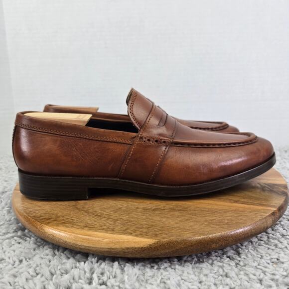 Cole Haan Mens 9.5M Jefferson Grand Brown Leather Casual Lifestyle Penny Loafer main image 11